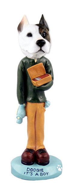Pit Bull Terrier It's a Boy Doogie Collectible Dog Figurine