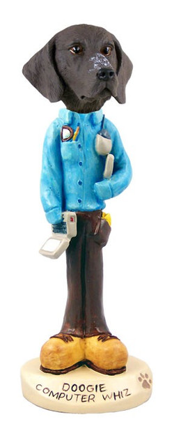 German Shorthaired Pointer Computer Whiz Doogie Collectible Dog Figurine