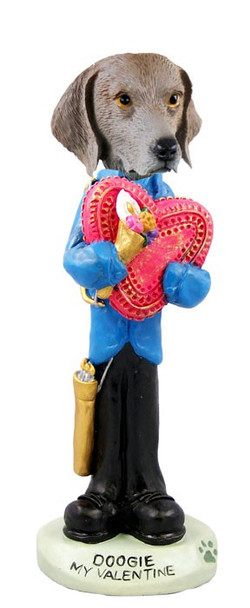 Weimaraner Valentine Doogie Collectible Dog Figurine