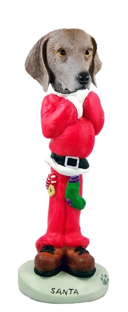 Weimaraner Santa Doogie Collectible Dog Figurine