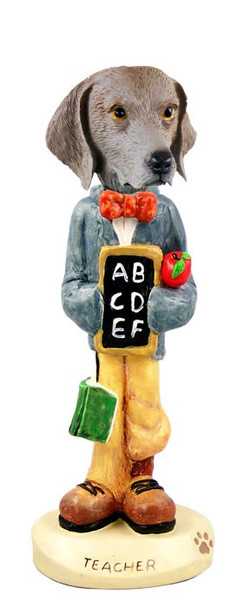 Weimaraner Teacher Doogie Collectible Dog Figurine