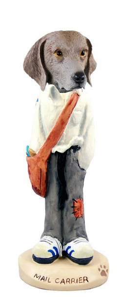 Weimaraner Mail Carrier Doogie Collectible Dog Figurine