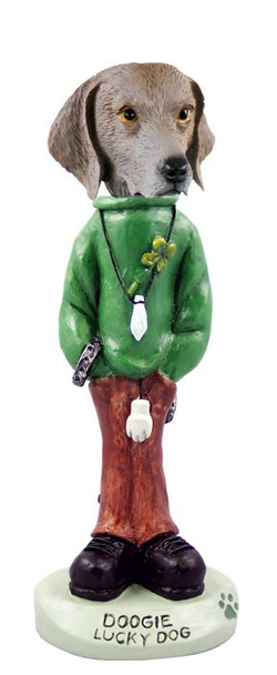 Weimaraner Lucky Doogie Collectible Dog Figurine
