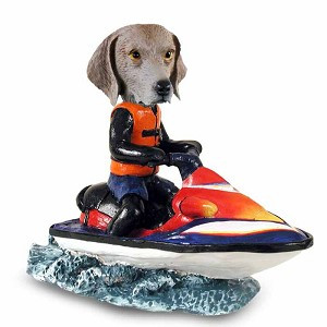 Weimaraner Jet Ski Doogie Collectible Dog Figurine