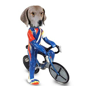 Weimaraner Bicycle Doogie Collectible Dog Figurine