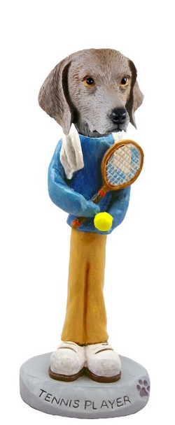 Weimaraner Tennis Player Doogie Collectible Dog Figurine