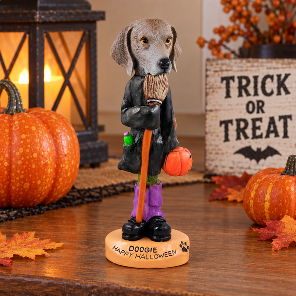 Weimaraner Happy Halloween Doogie Collectible Dog Figurine
