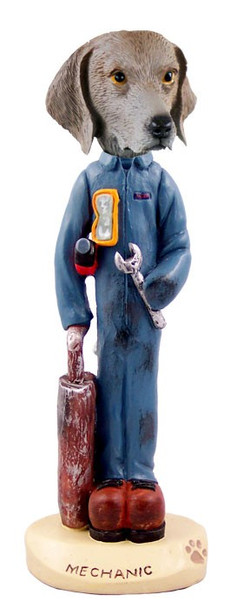 Weimaraner Mechanic Doogie Collectible Dog Figurine