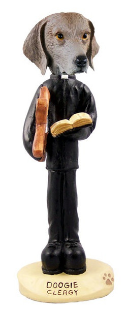 Weimaraner Clergy Doogie Collectible Dog Figurine