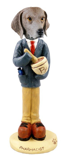 Weimaraner Pharmacist Doogie Collectible Dog Figurine