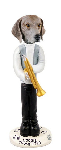 Weimaraner Trumpeter Doogie Collectible Dog Figurine