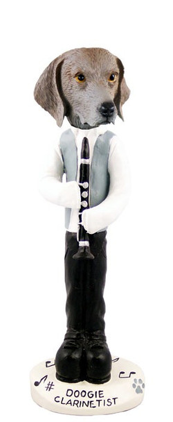 Weimaraner Clarinetist Doogie Collectible Dog Figurine