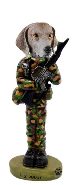 Weimaraner U S Army Doogie Collectible Dog Figurine