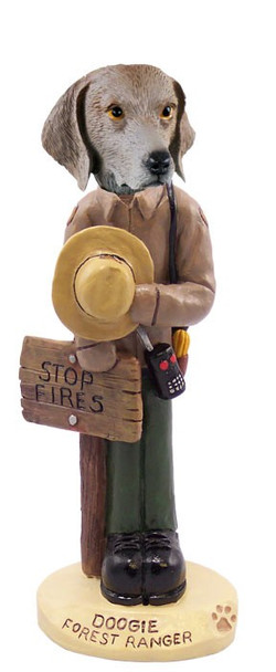 Weimaraner Forest Ranger Doogie Collectible Dog Figurine