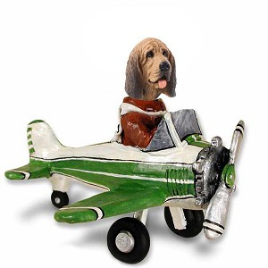 Bloodhound Airplane Doogie Collectible Dog Figurine