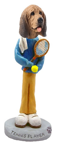 Bloodhound Tennis Player Doogie Collectible Dog Figurine