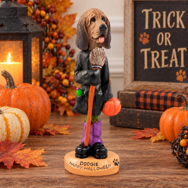 Bloodhound Happy Halloween Doogie Collectible Dog Figurine