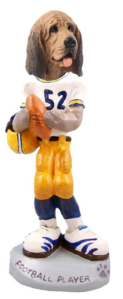 Bloodhound Football Player Doogie Collectible Dog Figurine