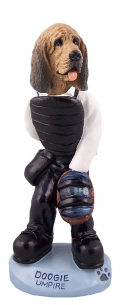 Bloodhound Umpire Doogie Collectible Dog Figurine