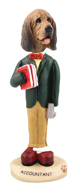 Bloodhound Accountant Doogie Collectible Dog Figurine