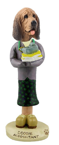 Bloodhound Female Accountant Doogie Collectible Dog Figurine