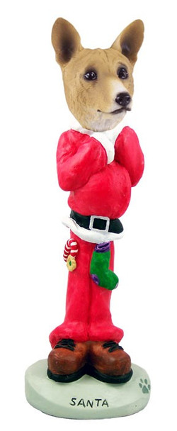 Basenji Santa Doogie Collectible Dog Figurine