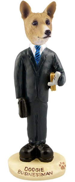 Basenji Businessman Doogie Collectible Dog Figurine