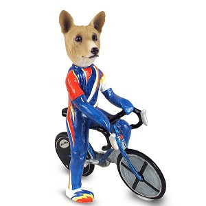 Basenji Bicycle Doogie Collectible Dog Figurine