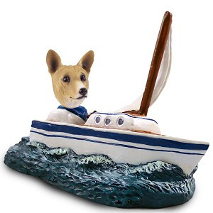 Basenji Sailboat Doogie Collectible Dog Figurine