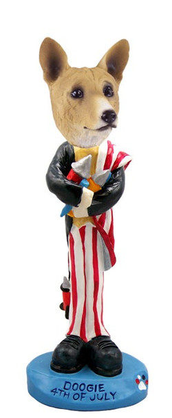 Basenji 4th of July Doogie Collectible Dog Figurine