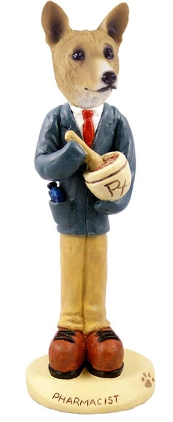 Basenji Pharmacist Doogie Collectible Dog Figurine