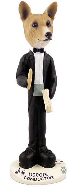 Basenji Conductor Doogie Collectible Dog Figurine
