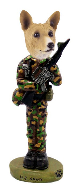 Basenji U S Army Doogie Collectible Dog Figurine
