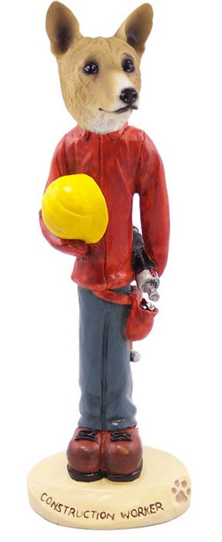 Basenji Construction Worker Doogie Collectible Dog Figurine