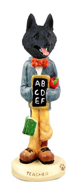 Schipperke Teacher Doogie Collectible Dog Figurine