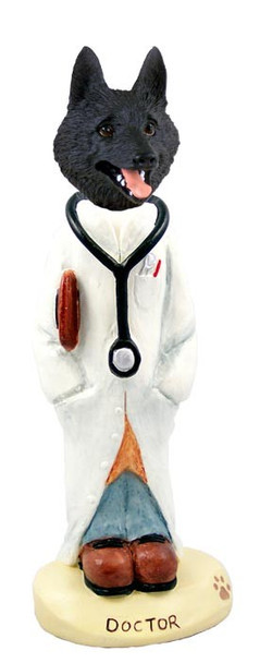 Schipperke Doctor Doogie Collectible Dog Figurine