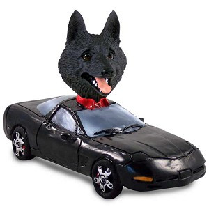 Schipperke Sports Car Doogie Collectible Dog Figurine