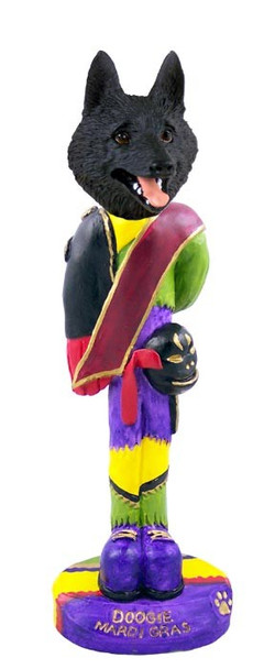 Schipperke Mardi Gras Doogie Collectible Dog Figurine