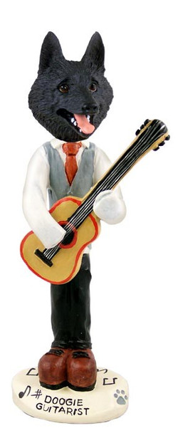 Schipperke Guitarist Doogie Collectible Dog Figurine