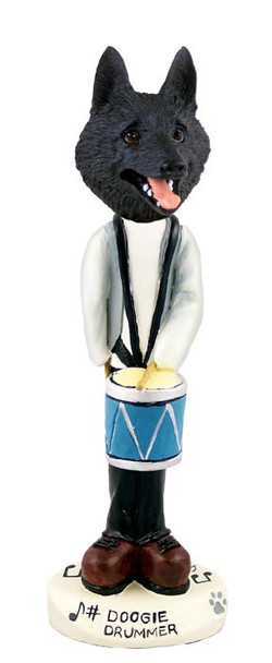 Schipperke Drummer Doogie Collectible Dog Figurine