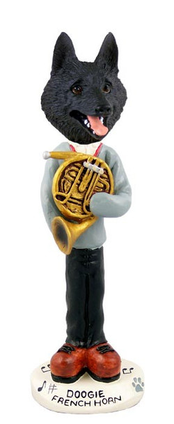 Schipperke French Horn Doogie Collectible Dog Figurine