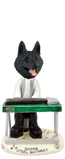 Schipperke Steel Guitarist Doogie Collectible Dog Figurine