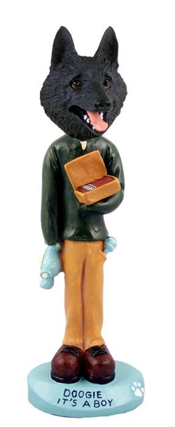 Schipperke It's a Boy Doogie Collectible Dog Figurine