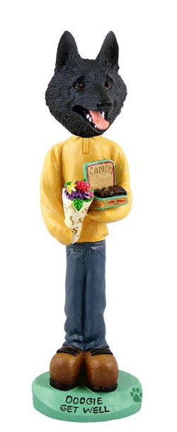 Schipperke Get Well Doogie Collectible Dog Figurine