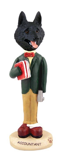 Schipperke Male Accountant Doogie Collectible Dog Figurine