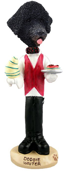 Portuguese Water Dog Waiter Doogie Collectible Dog Figurine