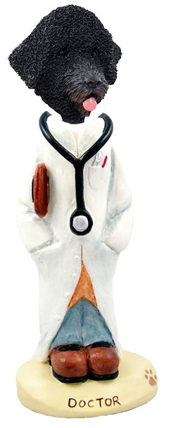 Portuguese Water Dog Doctor Doogie Collectible Dog Figurine