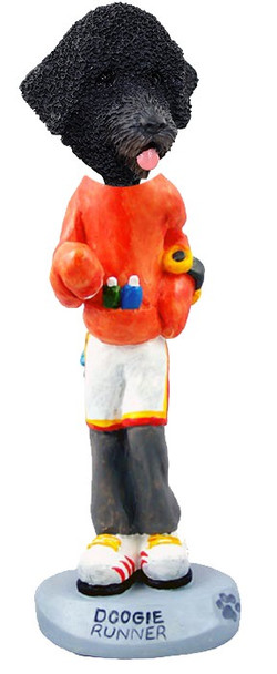 Portuguese Water Dog Runner Doogie Collectible Dog Figurine