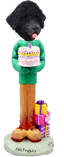Portuguese Water Dog Birthday Doogie Collectible Dog Figurine