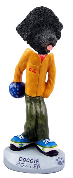 Portuguese Water Dog Bowler Doogie Collectible Dog Figurine